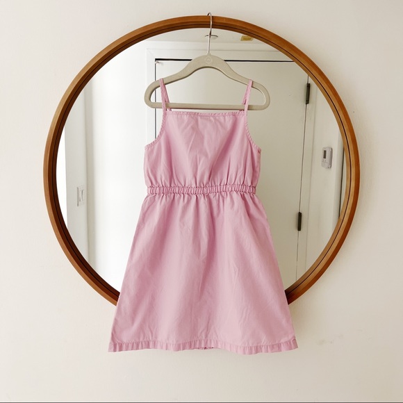 Petit Bateau Pink Spaghetti Strap Dress With Pockets Size 6 - Picture 2 of 5